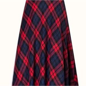 Red and black plaid shirt with zipper